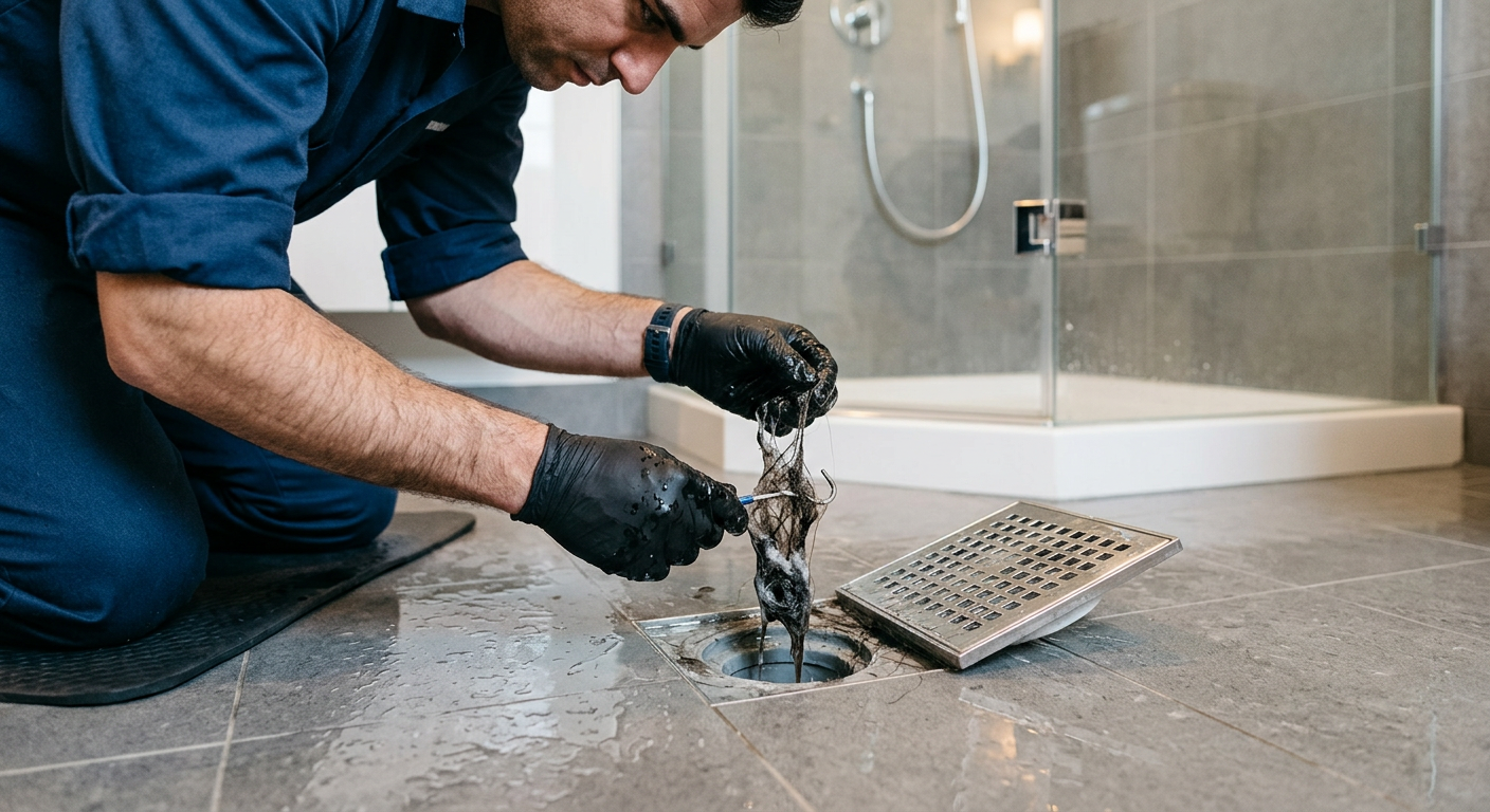Débouchage de douche bouchée par un plombier à Villeurbanne