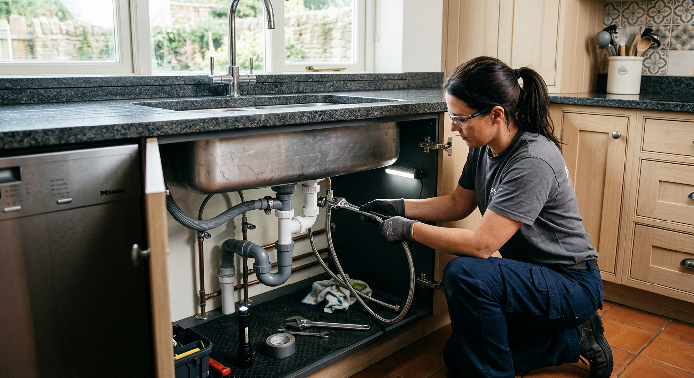 Installation plomberie cuisine avec pose d'évier à Villeurbanne